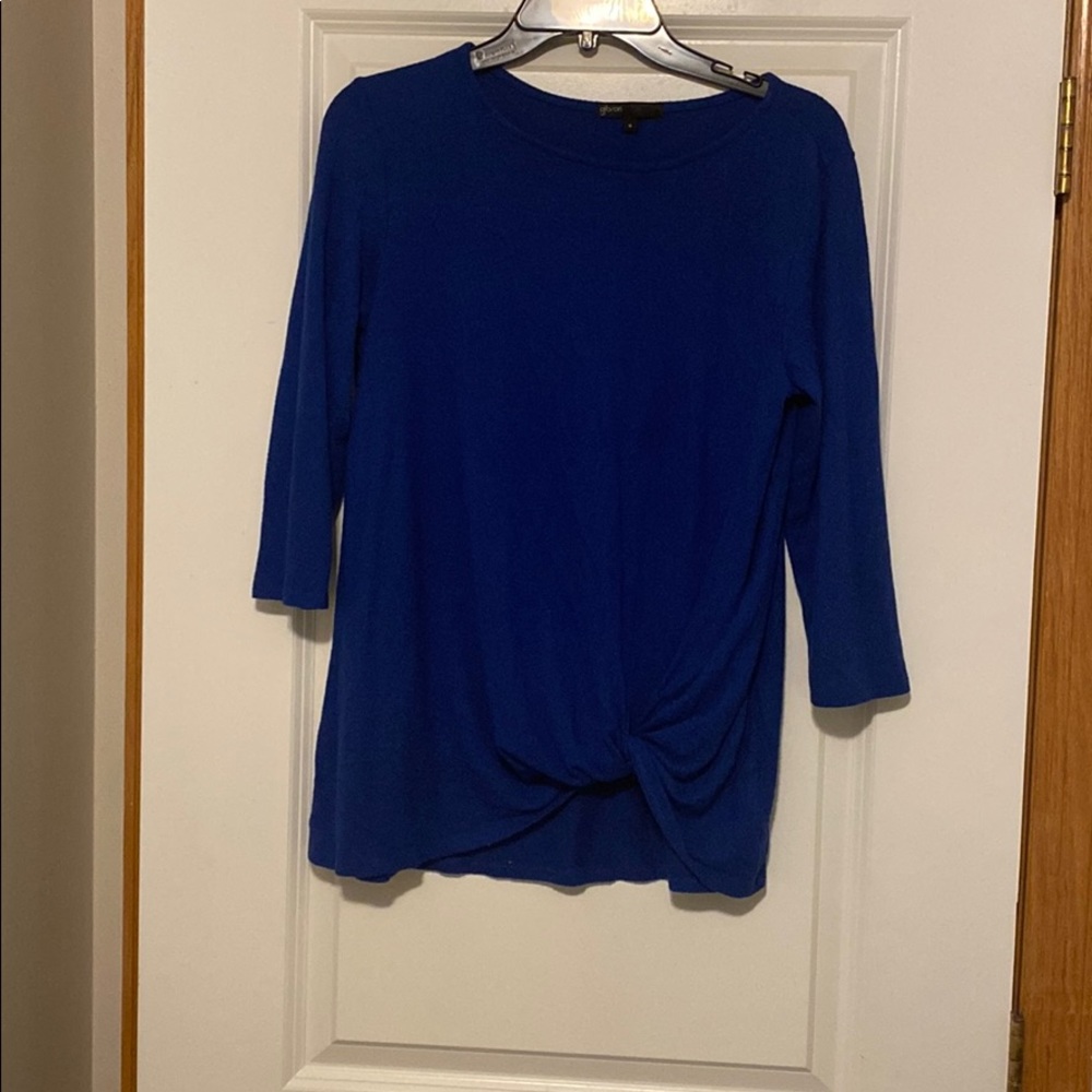 Blue Twist Detail Top